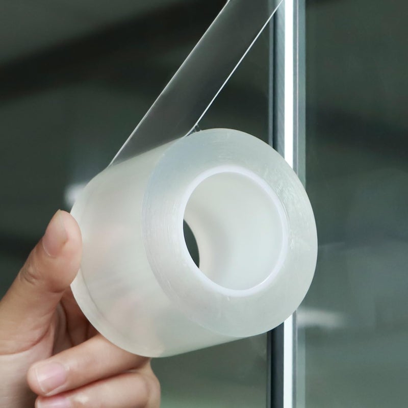 Sunroda Window Sealing Tape 2 Inch x 16.5 FT Transparent Weather Stripping Residue-Free Clear Window Insulation Caulk for Windows ac Insulation Shower Glass Gaps Tape Door Windproof (2 Inch x 16.5FT) - Image 1